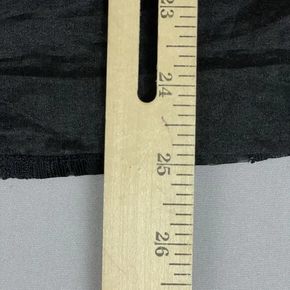 White House Black Market Vtg Style Blouse Women’s 4 Black Sheer Organza Lace